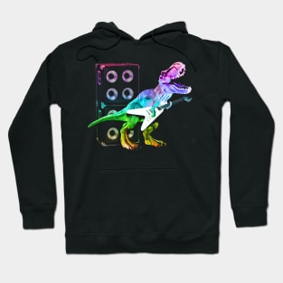 T-Rex Dinosaur and Guitar Hoodie